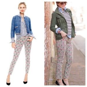 JCrew Floral Liberty Print EmmaToothpick  jeans 24